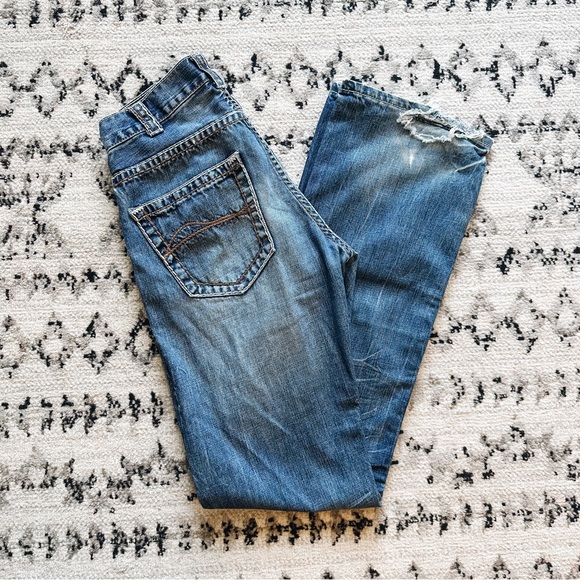 Men's B Tuff Zac Blue Denim Jeans Bootcut 28” x 34" Western Cowboy - Picture 1 of 14